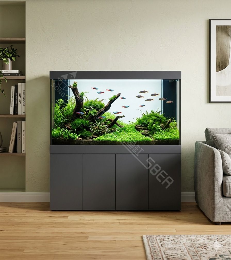 Fish Tank Strusher SBER Crafted Panel Cabinet Aquarium | Sleek modern Fish Tank