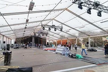 Clear roof marquee tent