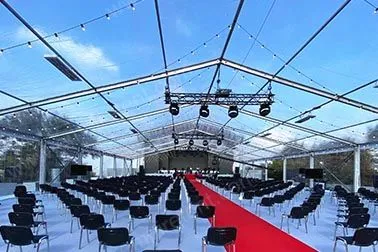 Clear roof marquee tent