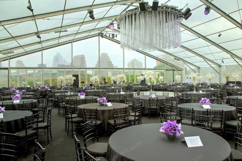 Clear roof marquee tent