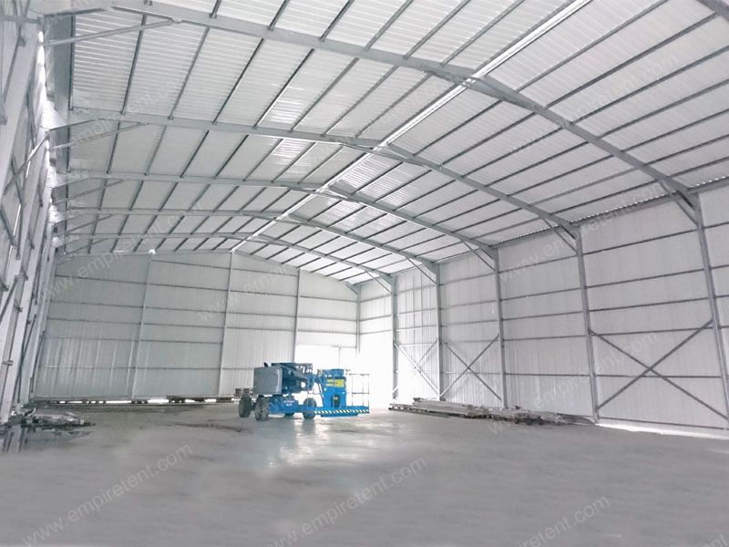 21m Prefabricated Building Warehouse Tent Insulation PVC Tent - China  Warehouse Tent, Garage