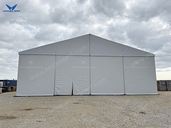Our industrial tent has now been successfully erected in Albania and is poised for immediate use as a warehouse.