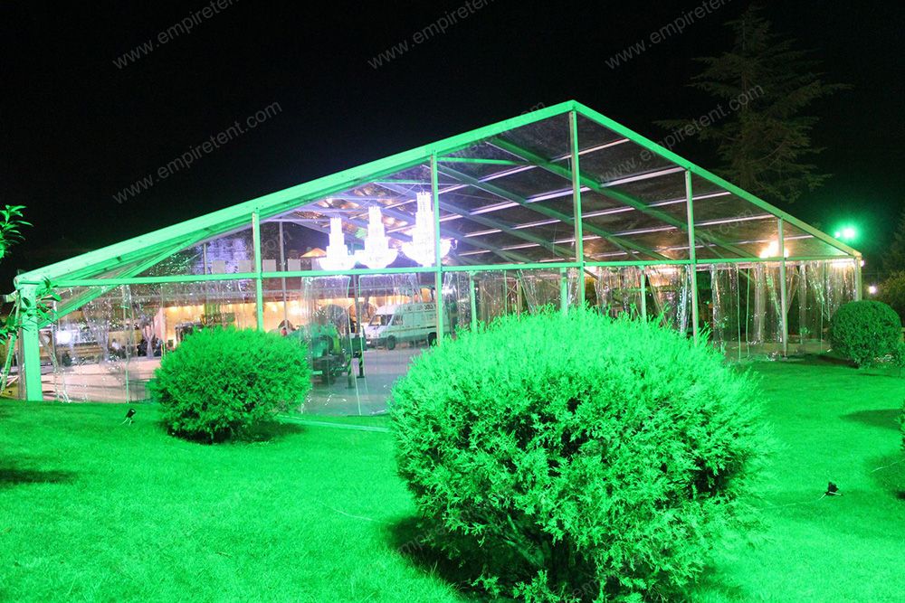 This is a remarkable architectural masterpiece recently completed in Georgia—a magnificent 30×30m transparent tent.