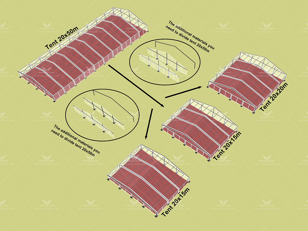 Break through traditional spatial constraints! Featuring revolutionary modular design, a single tent unlocks N spatial possibilities, transforming venues on demand!  
