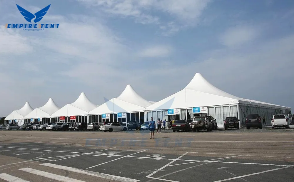 Modular Tent Layout Customer feedback showcases our modular tent system: Central peaked ...