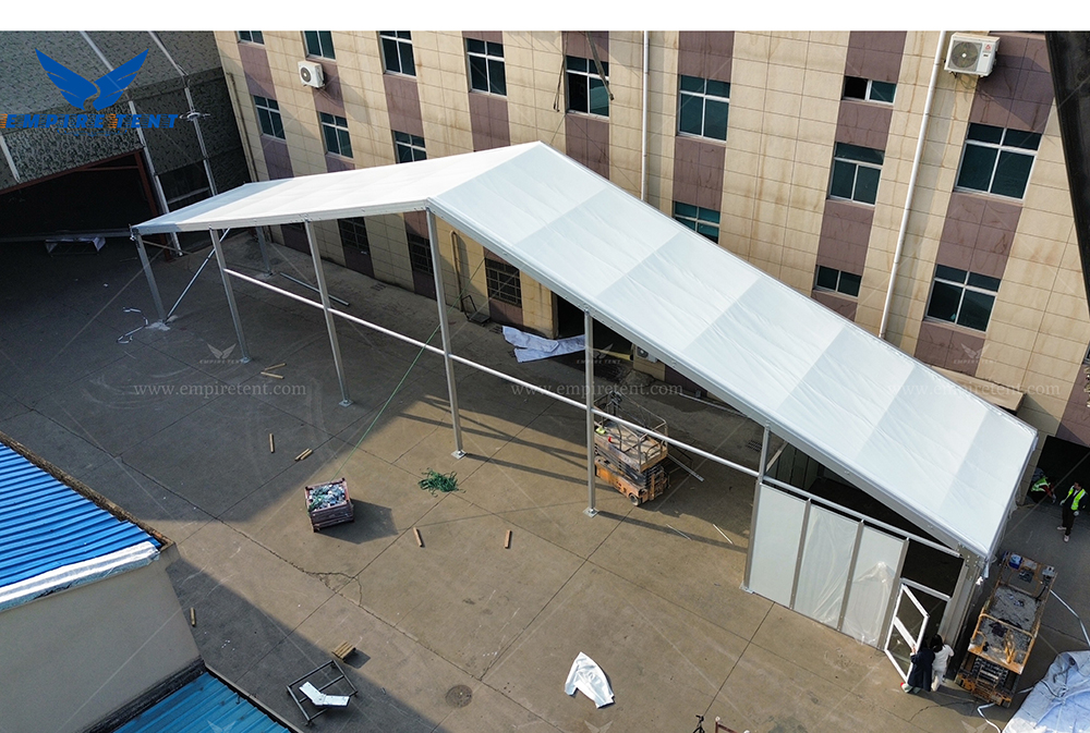The factory has successfully tested and erected a 30-meter-span column-free church tent