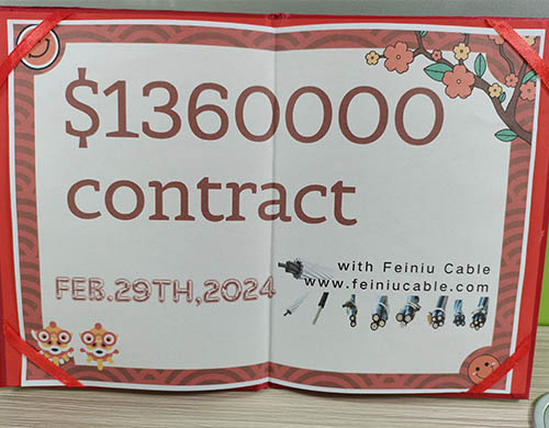 We sign $1360000 contract with our Middle East customer. Feb. 29th,2024