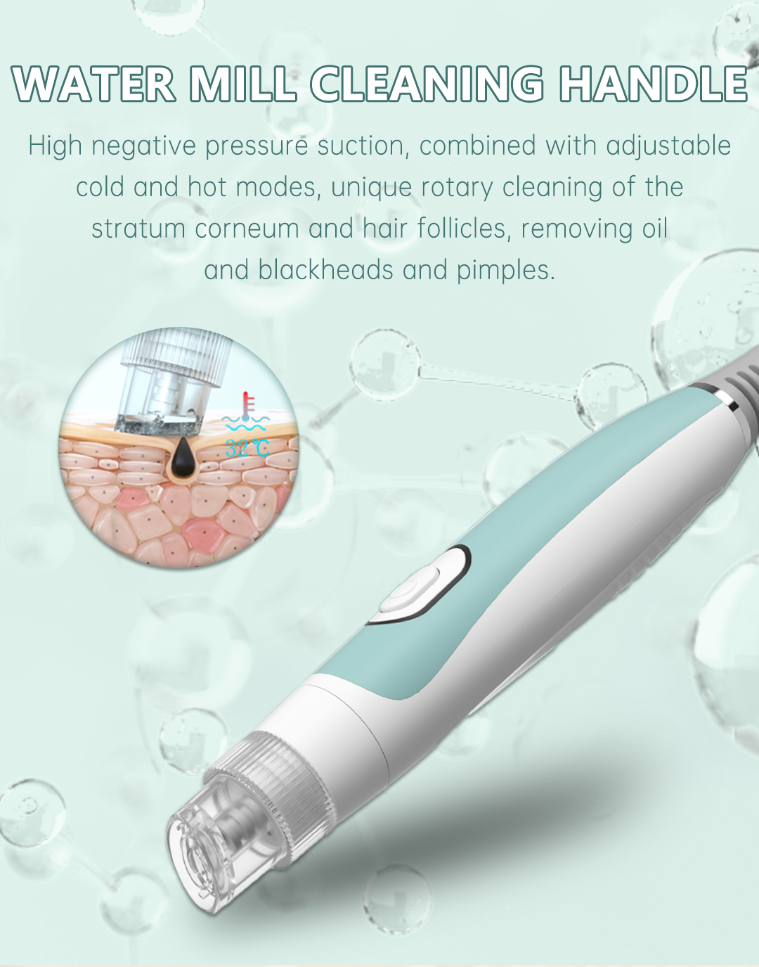 Nine in one oxygen bubble skin comprehensive instrument co2 bubble oxygenation facial machine beauty apparatus