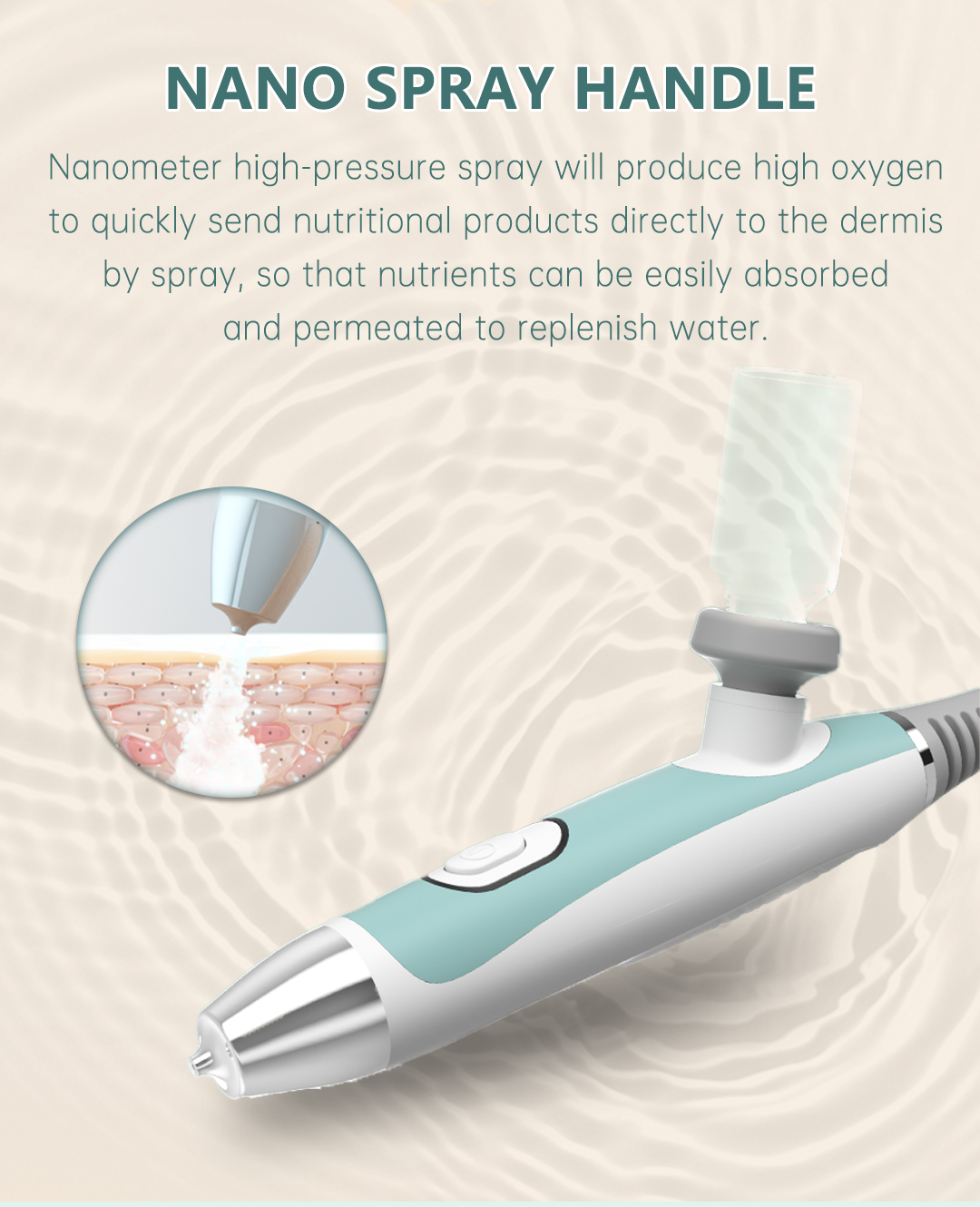 Nine in one oxygen bubble skin comprehensive instrument co2 bubble oxygenation facial machine beauty apparatus