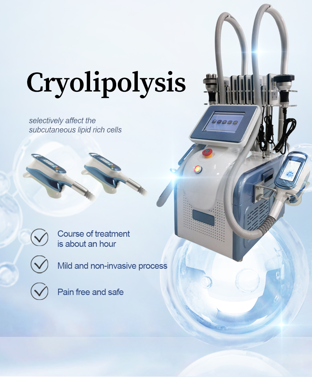 360 angle cryo lipo body slimming machine