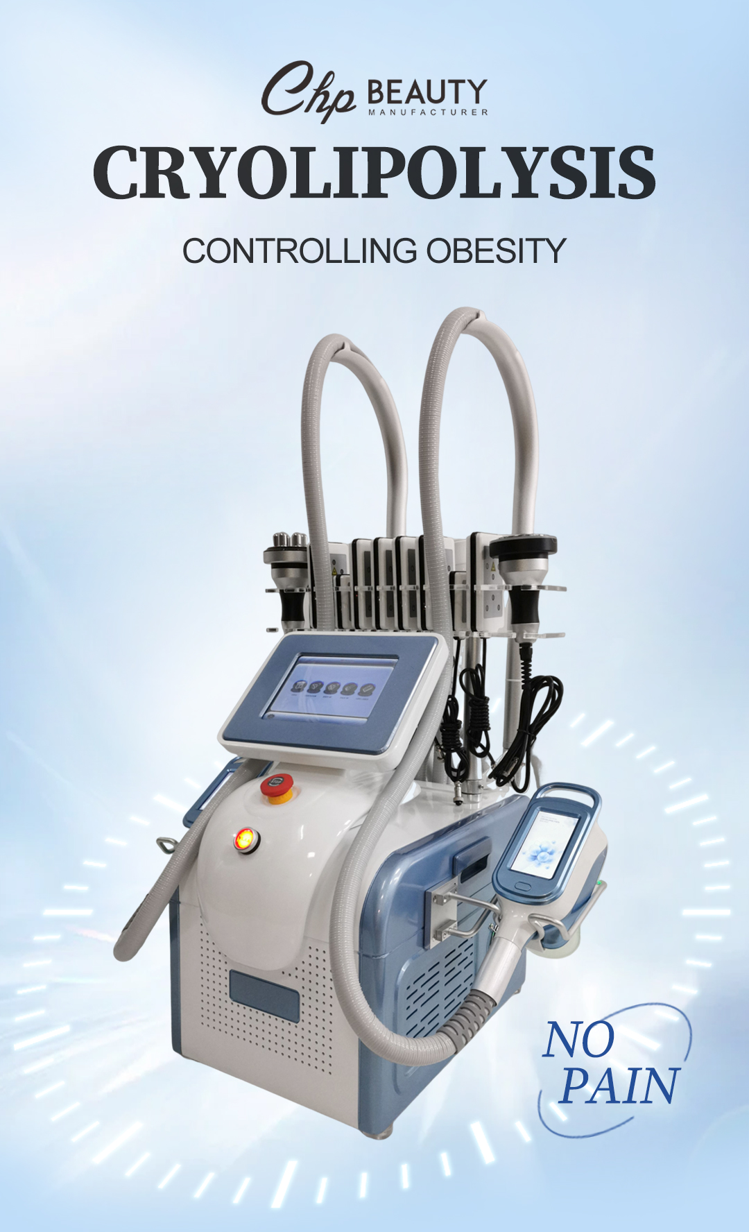 360 angle cryo lipo body slimming machine