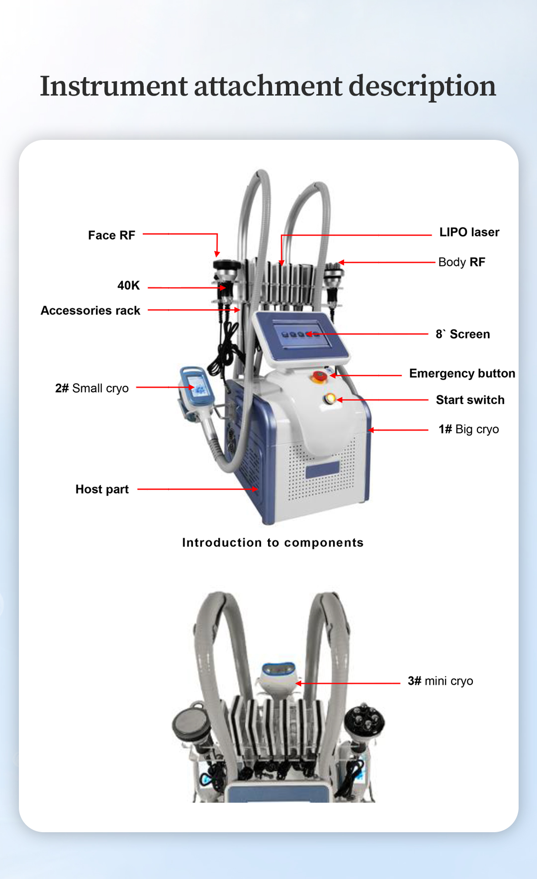 360 angle cryo lipo body slimming machine