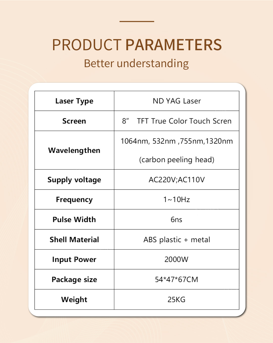 ND YAG LASER TATTOO REMOVAL DEVICE