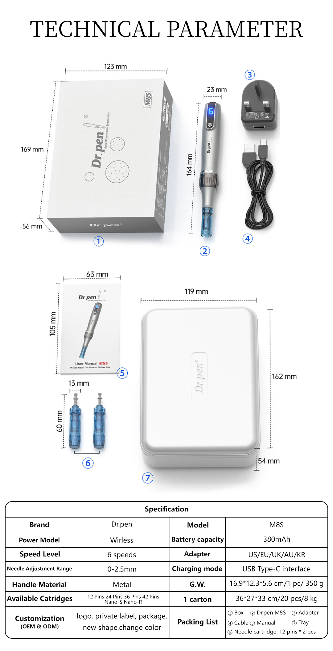 Dr.pen M8S Microneedling beauty device