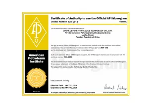 Certificado de autoridad para utilizar el monograma oficial de APl (17k)