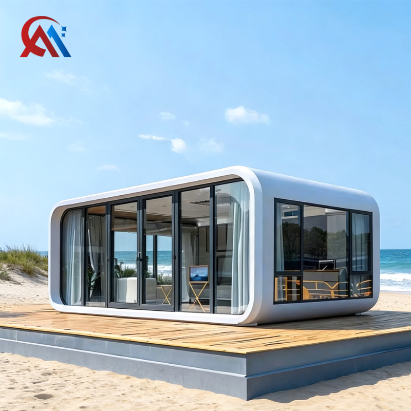 Luxury Prefab Modular House Fully Assembled Apple Cabin for Resort