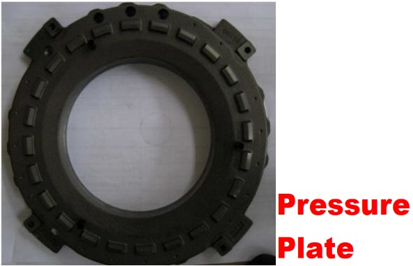 The key components of a clutch pressure plate assembly