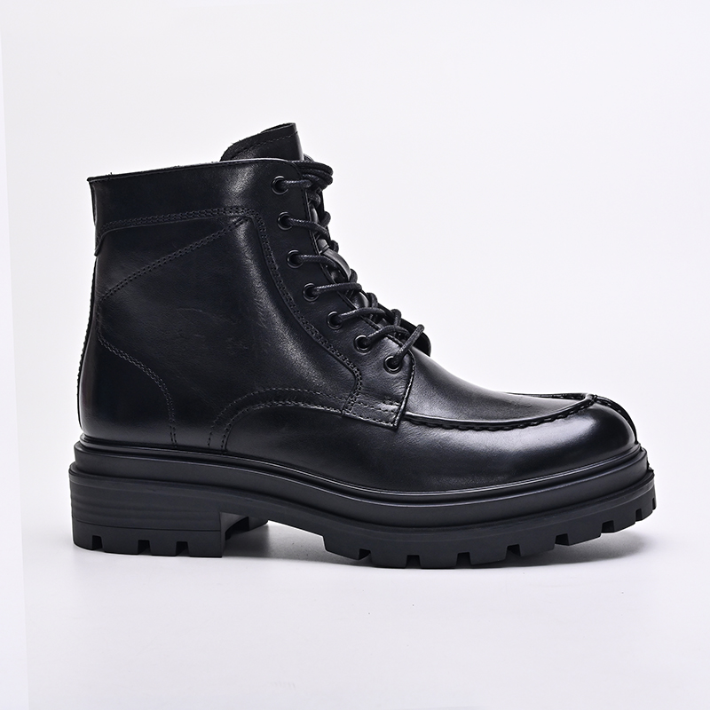 Vintage Moc-Toe Full-Grain Genuine Leather Boots