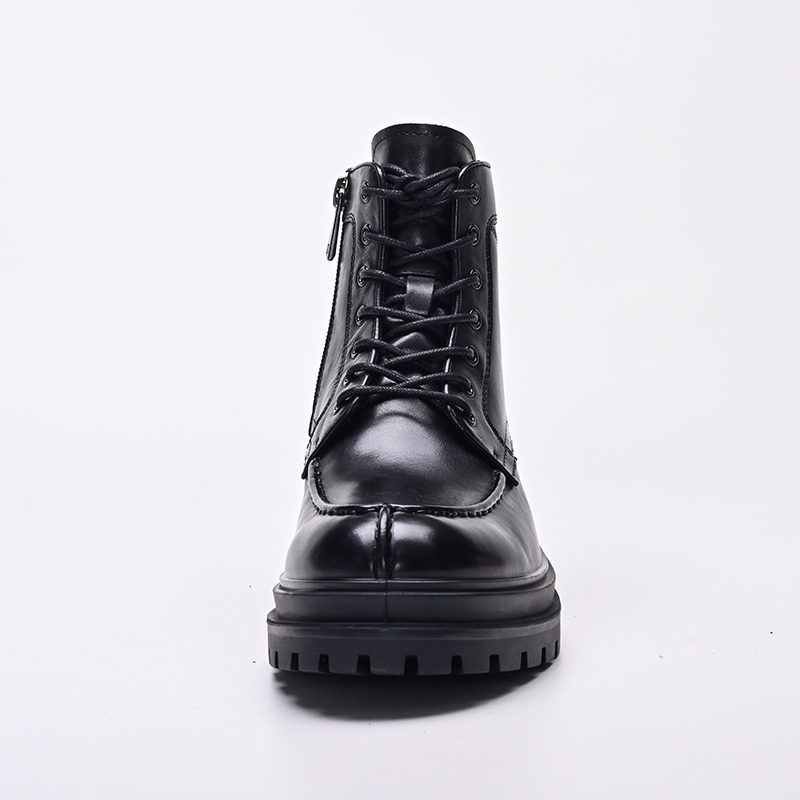 Vintage Moc-Toe Full-Grain Genuine Leather Boots