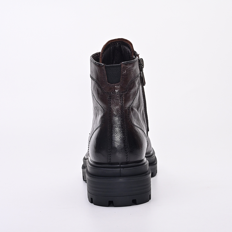 Vintage Moc-Toe Full-Grain Genuine Leather Boots