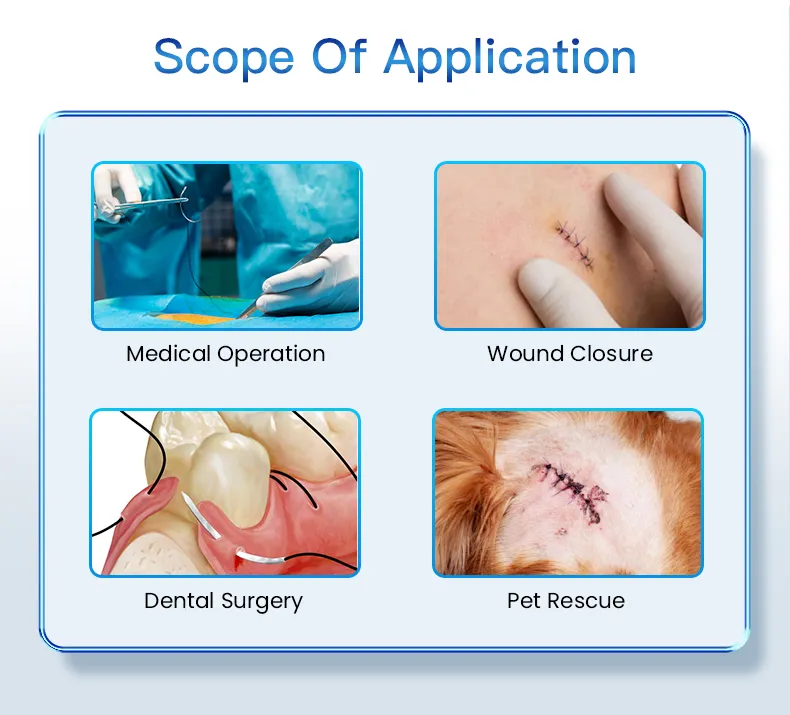 ループ針付き有棘 PDO 外科用縫合糸