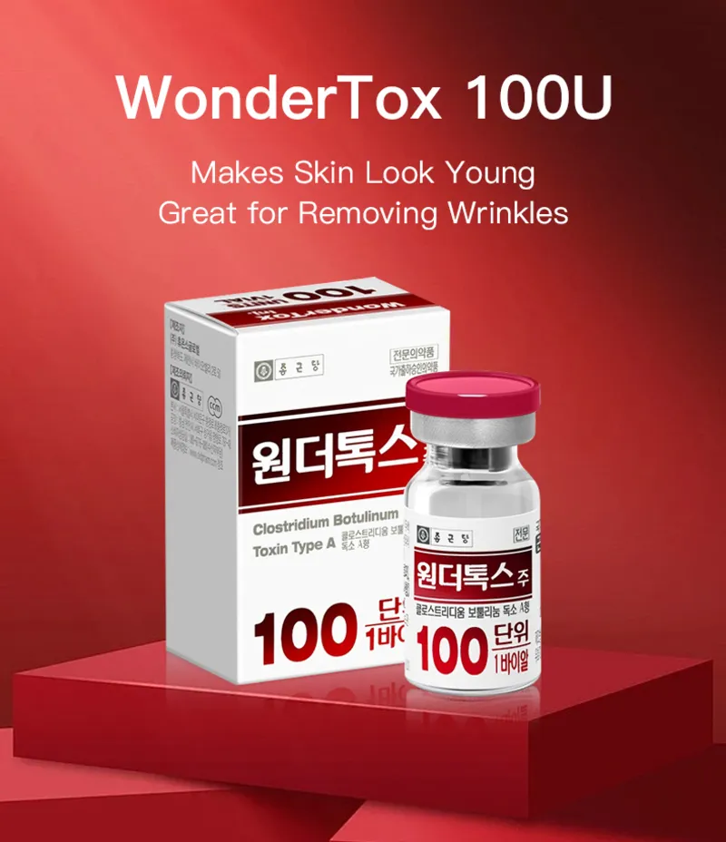 WonderTox 100U しわの軽減と顔の若返りのための A 型ボツリヌス毒素
