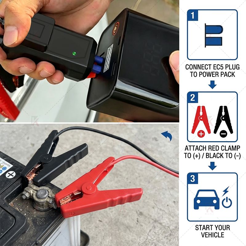 12V EC5-port Jump Starter Cable