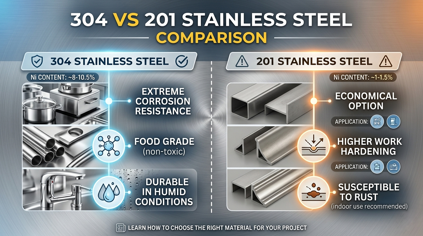 304 Ss Frame 304 vs 201 Stainless Steel in Food Machinery | Key Differences Guide