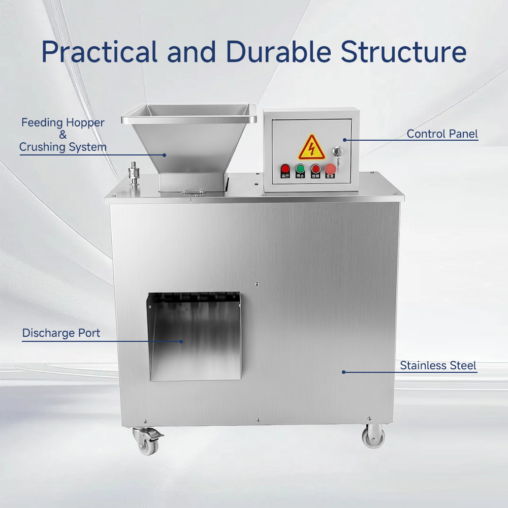 Dual Shaft Bone Crusher Machine | Industrial Bone and Meat Shredder