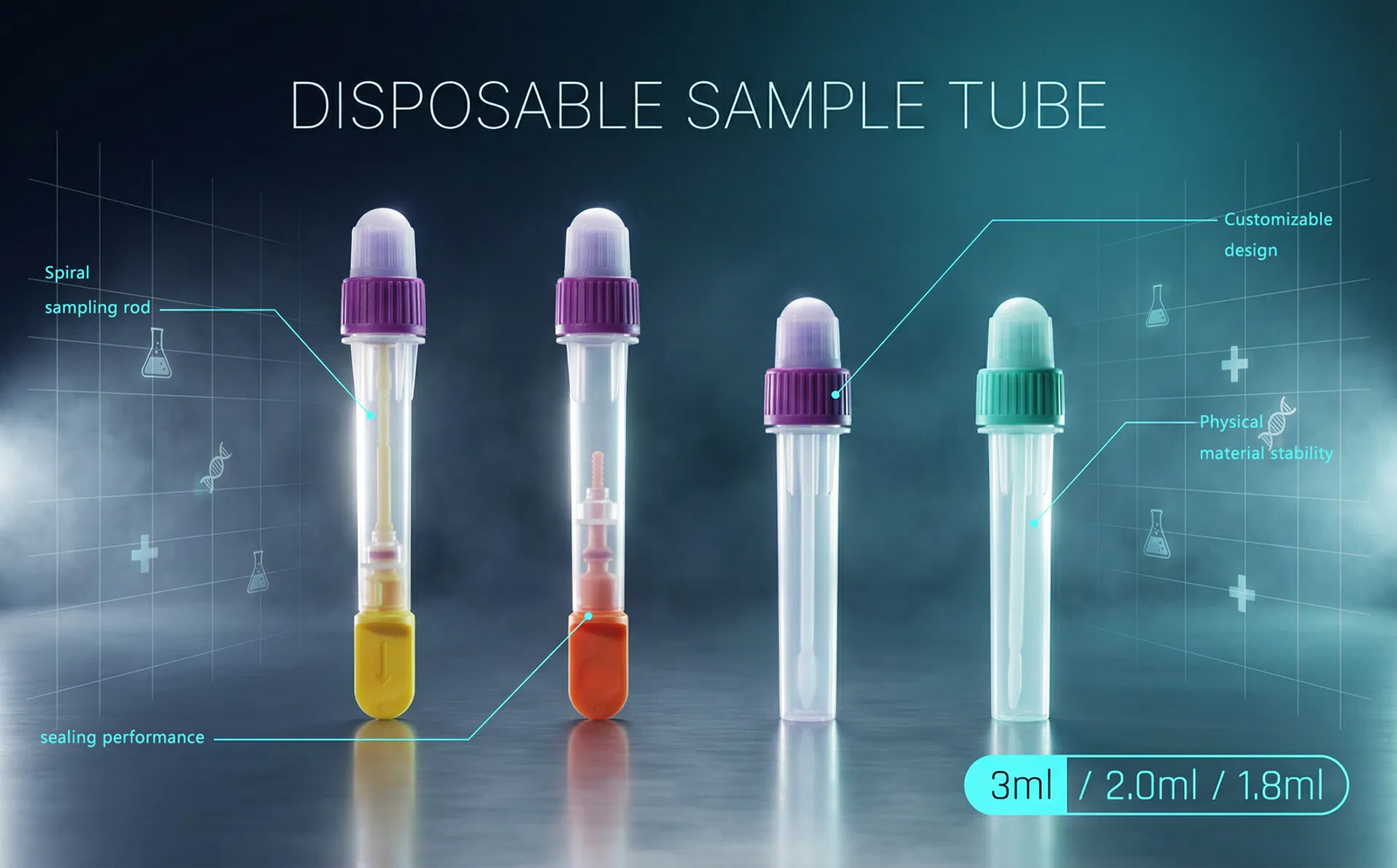 High quality fecal collection tube