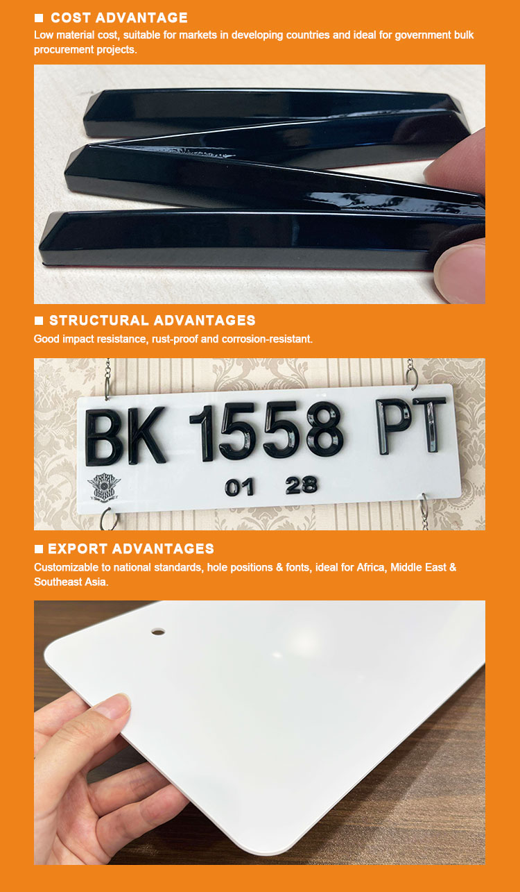 ABS Letters and Numbers for License Plate ABS Letters and Numbers for License Plate