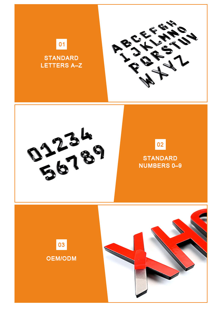ABS Letters and Numbers for License Plate ABS Letters and Numbers for License Plate
