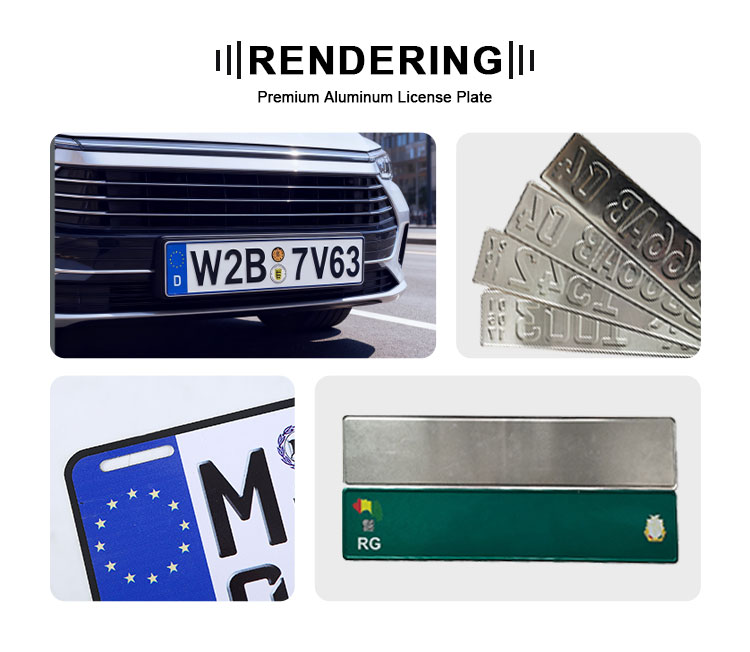 Custom Aluminum License Plate for Car and Motorcycle Registration