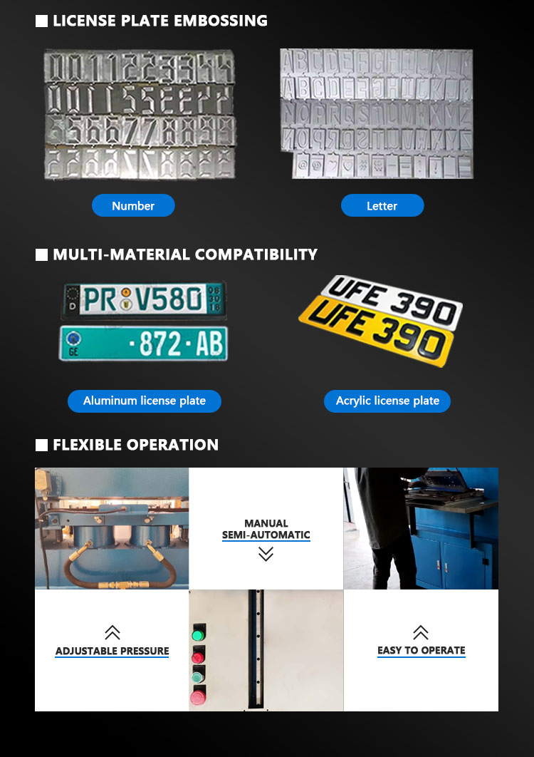 Hydraulic License Plate Press Machine for Plate Manufacturing