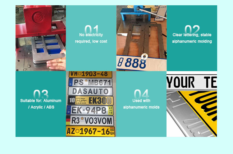 Manual License Plate Hand Press Machine