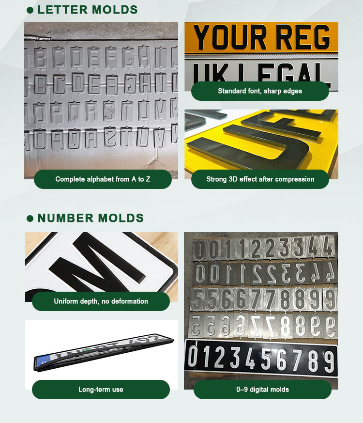 Custom License Plate Mold for Plate Manufacturing Custom License Plate Mold for Plate Manufacturing