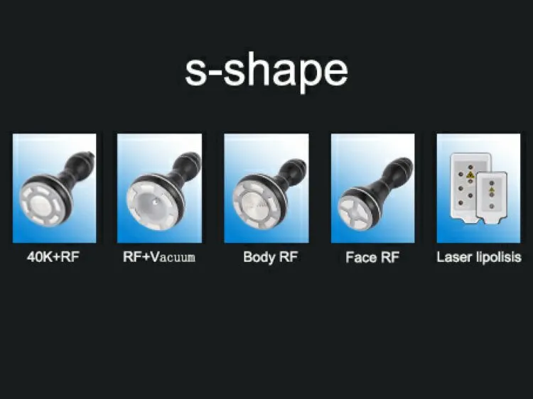 S Shape Lipolaser Cavitation Vacuum Cellulite Reduction 40K 80K Body Slimming Machine