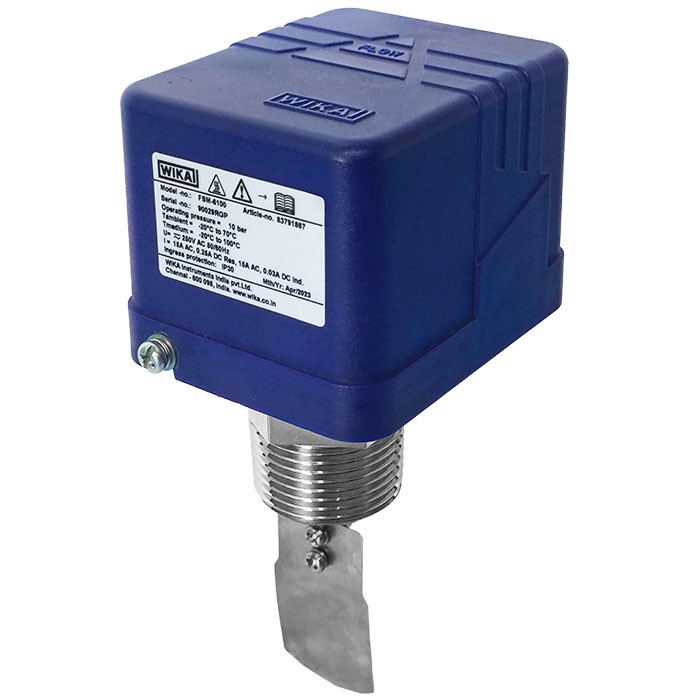 Chave de fluxo eletromecânica WIKA FSM-6100 para trocadores de calor industriais