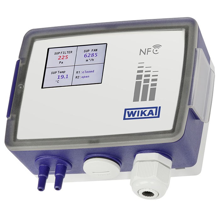 Sensor de fluxo de ar com pressão diferencial WIKA A2G-520 – Para ventilação e ar condicionado