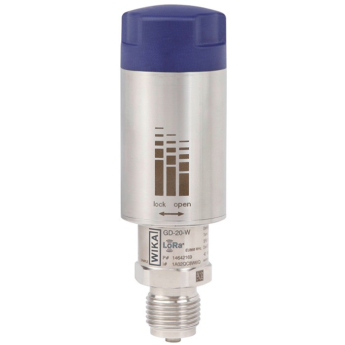 Sensor de densidade de gás WIKA GD-20-W com transmissão sem fio – para gases isolantes