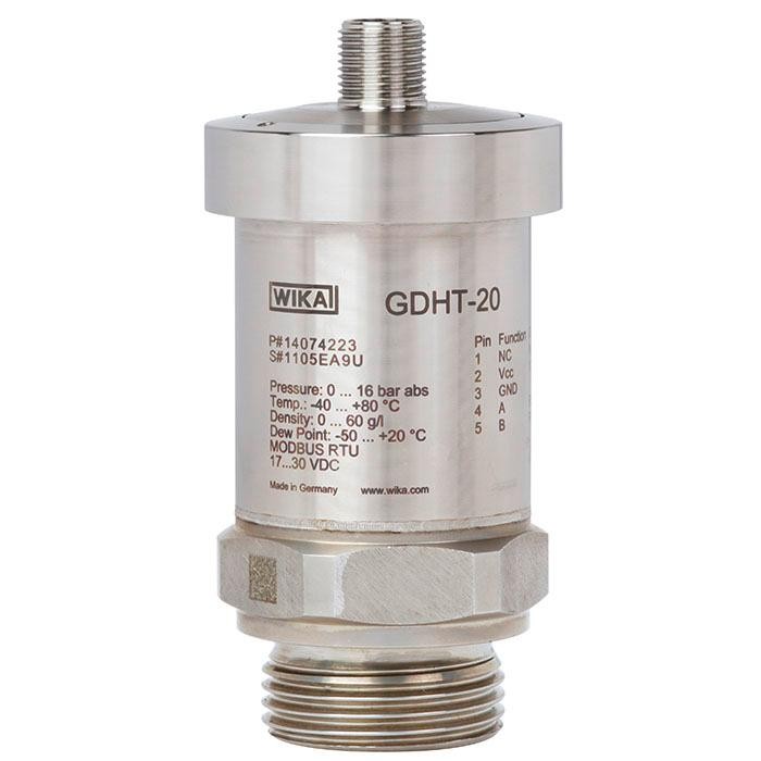 Transmissor WIKA GDHT‑20 – Para Densidade, Temperatura, Pressão e Umidade de Gases de Isolamento, com Saída Modbus®