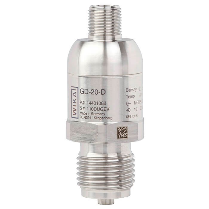 Sensor de densidade de gás WIKA GD-20 – Para gases isolantes, Modbus® ou saída de 4 a 20 mA