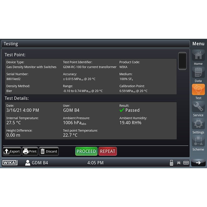 WIKA ACS-10 ガス密度計器用校正システム