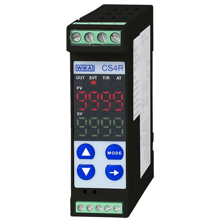 WIKA CS4R – Controlador digital de temperatura para montagem em trilho DIN
