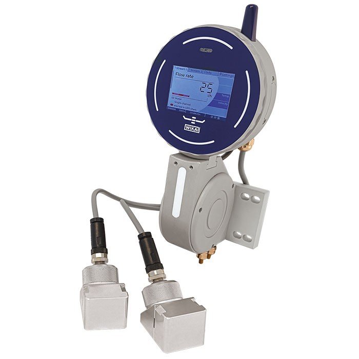 WIKA FLC-CS4 ClampSonic™4 – Medidor de vazão ultrassônico clamp-on para líquidos de fluxo duplo