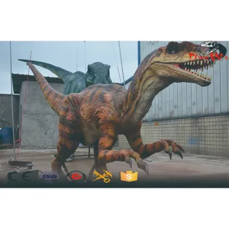 Modelo de rapaz de simulación de dinosaurio animatrónico