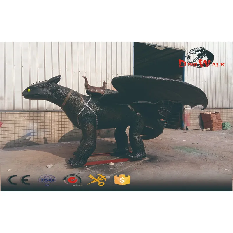 Cómo entrenar a tu dragón paseo en dragón animatrónico de alta calidad