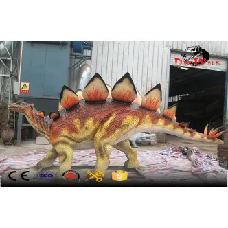 Estegosaurio de simulación de dinosaurio extremadamente realista con movimiento