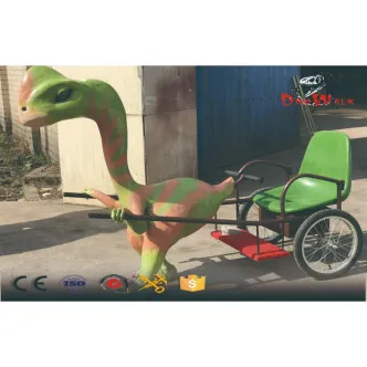 Parque de atracciones para niños Dinosaurio Jinrikisha Juegos que funcionan con monedas
