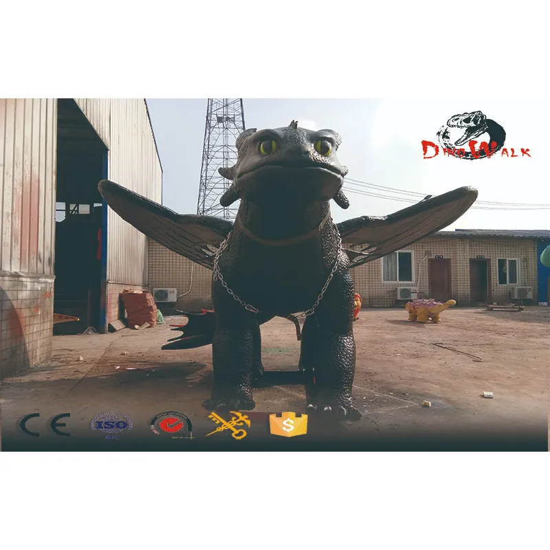 Cómo entrenar a tu dragón paseo en dragón animatrónico de alta calidad
